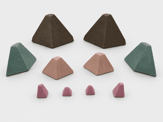 Pyramid synthetic finishing media — enhanced supplier photograph