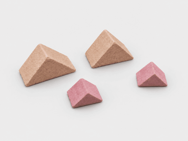 Triangle synthetic finishing media — enhanced supplier photograph