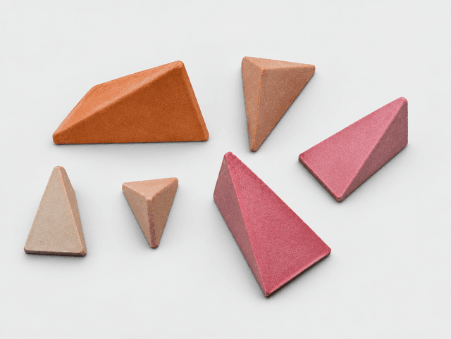 Wedge (Bowtie) synthetic finishing media — enhanced supplier photograph