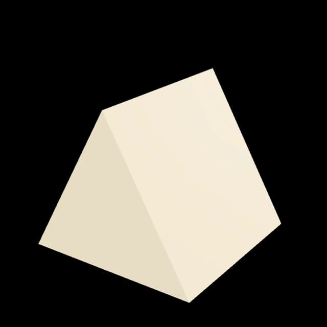 3D model of Straight Cut Triangle T