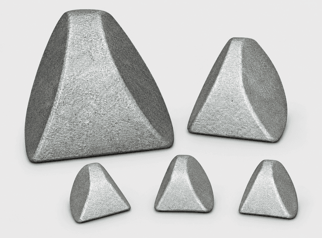 Cylindrical Wedge ceramic finishing media — enhanced supplier photograph