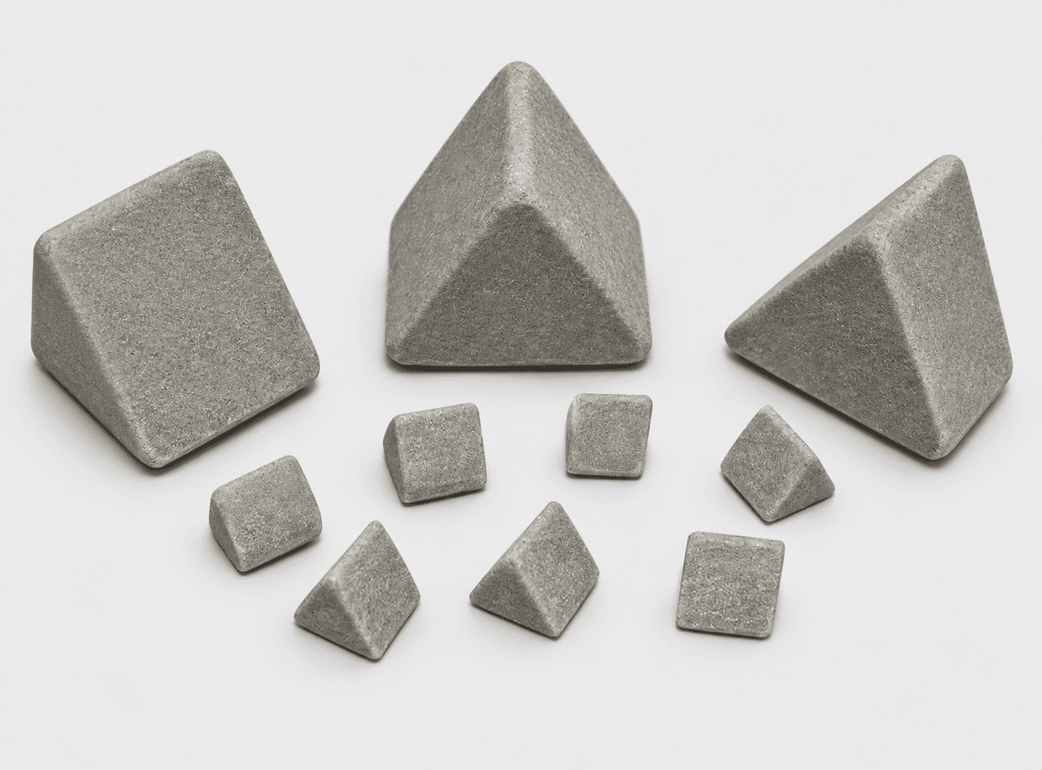 Straight Cut Triangle ceramic finishing media — enhanced supplier photograph