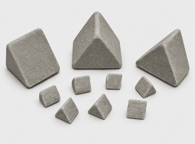 Straight Cut Triangle ceramic finishing media — enhanced supplier photograph