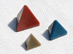 Tetrahedron plastic finishing media — enhanced supplier photograph