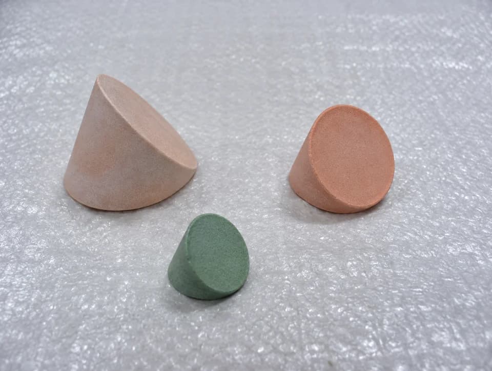 Cylindrical Wedge synthetic finishing media — enhanced supplier photograph
