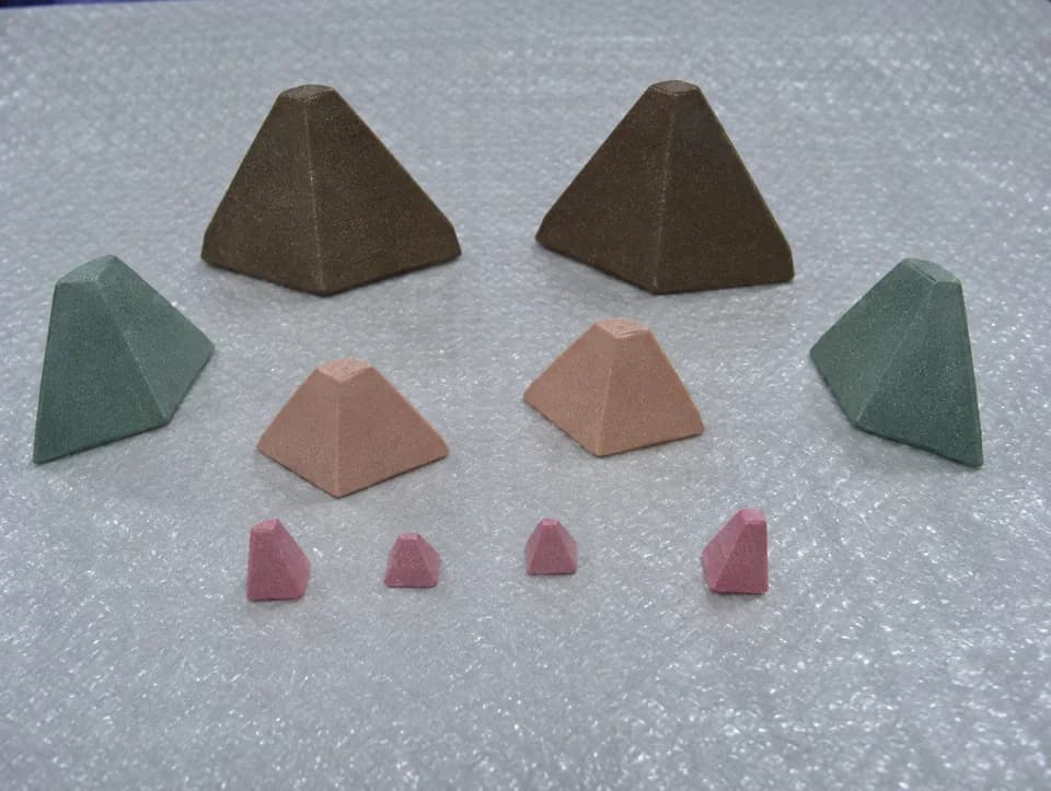 Pyramid synthetic finishing media — enhanced supplier photograph
